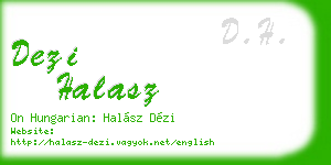 dezi halasz business card