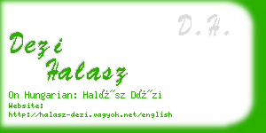 dezi halasz business card